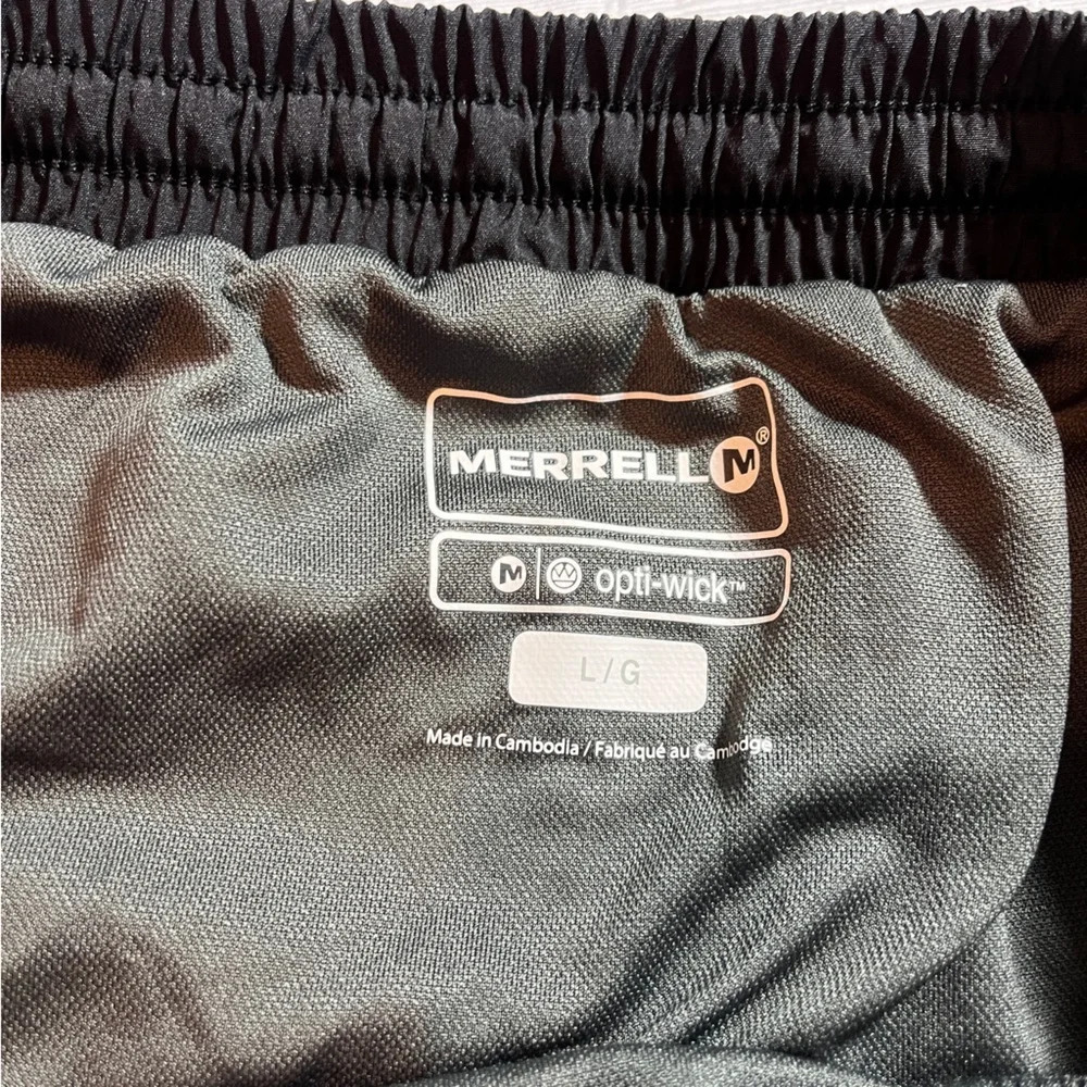 Women's Merrell Running Shorts Black & Teal Opti-Wick Size Large - Picture 5 of 8